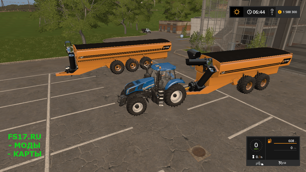 Пак прицепов перегрузчиков COOLAMON CHASER BINS 45T AND 60T V1.0.0.0 для Farming Simulator 2017