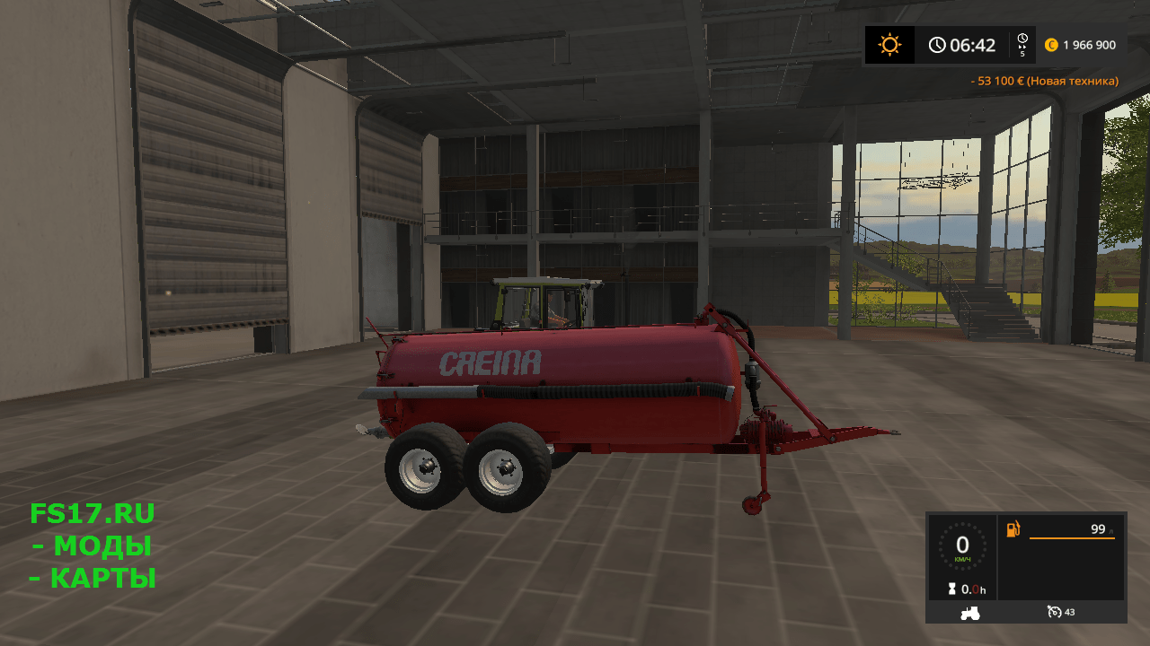 Разбрасыватель жидкого навоза CREINA 6000 V1.0 для Farming Simulator 2017