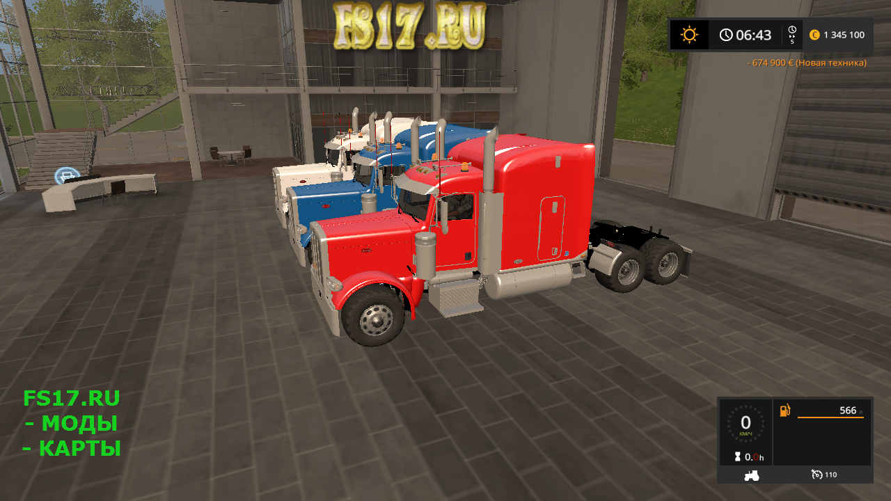 Тягач PETERBILT 388 V1.0 для Farming Simulator 2017