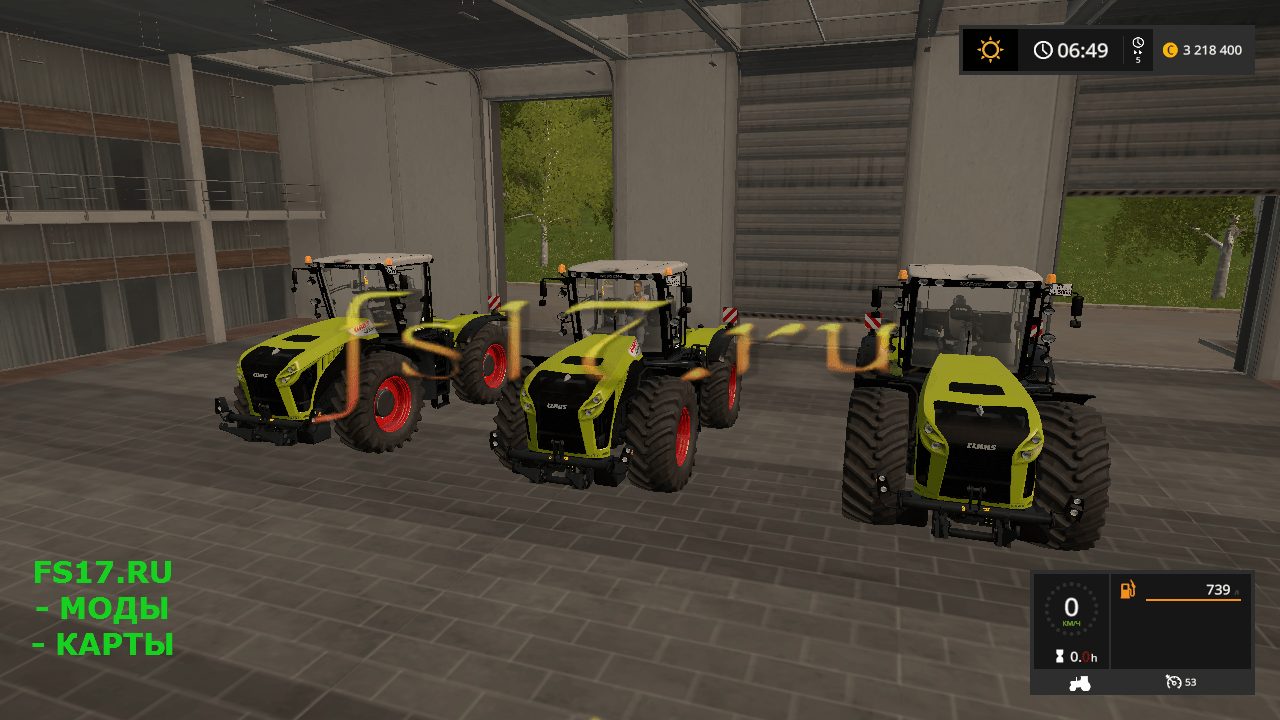 Пак CLAAS XERION WITH KAWECO DOUBLE TWIN SHIFT V1.1.7.0 для Farming Simulator 2017