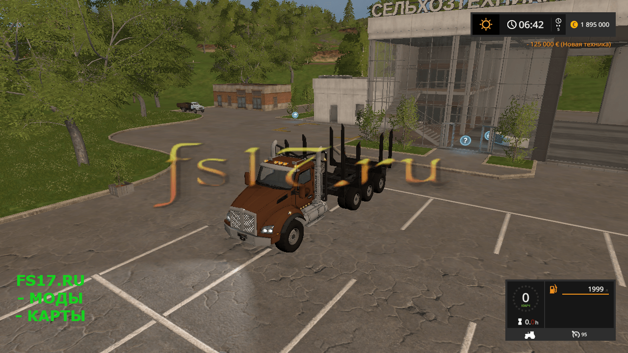 Лесовоз LOGGING TRUCK FIXED BUNK V1.0 для Farming Simulator 2017