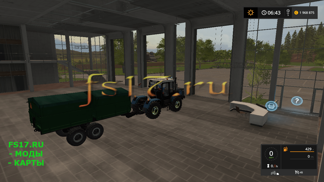 Прицеп 2 ПТС 9 V 1 для Farming Simulator 2017