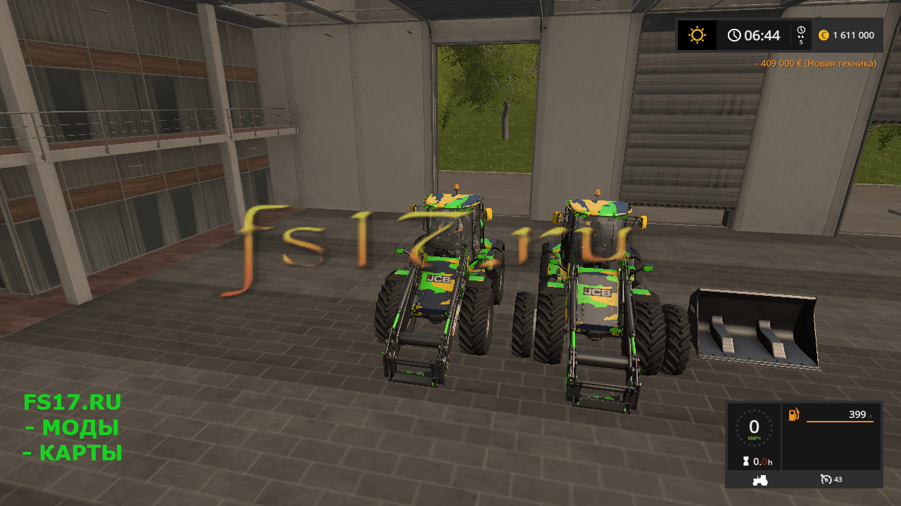 Погрузчик JCB 435S DIGITAL CAMO EDITION V1.2 для Farming Simulator 2017