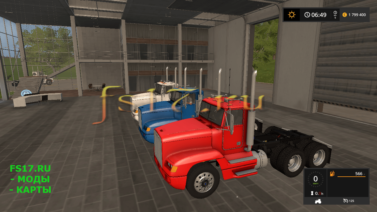 Тягач FREIGHTLINER V1.4 для Farming Simulator 2017