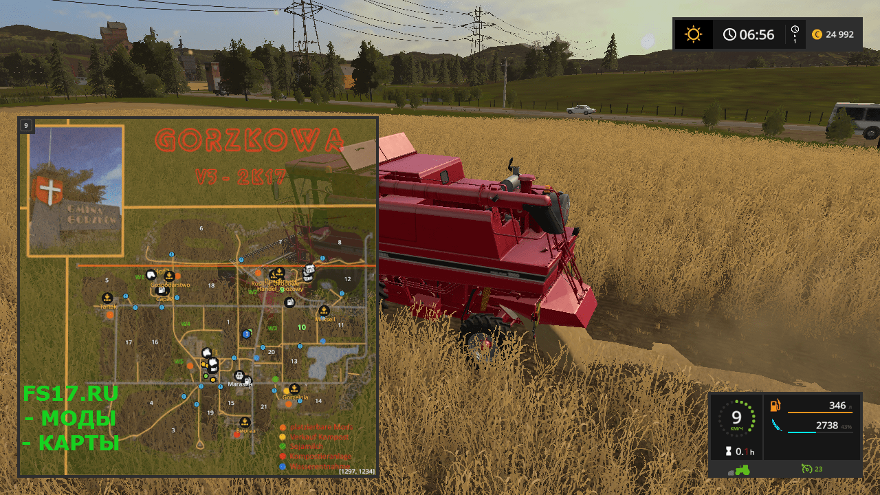Карта GORZKOWA 2K17 V3.0 для Farming Simulator 2017