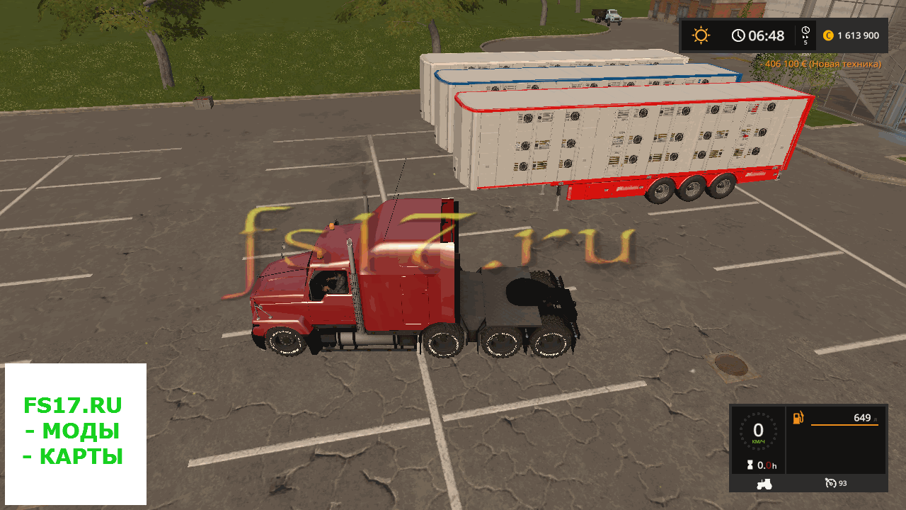Полуприцеп скотовоз MICHIELETTO AM19 V1.0 для Farming Simulator 2017