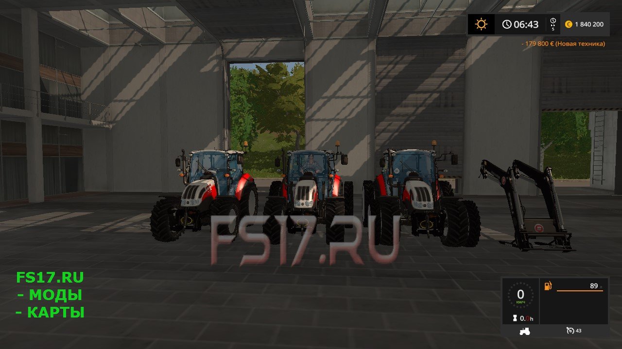 Трактор STEYR KOMPAKT 4095 FL V1.1 для Farming Simulator 2017