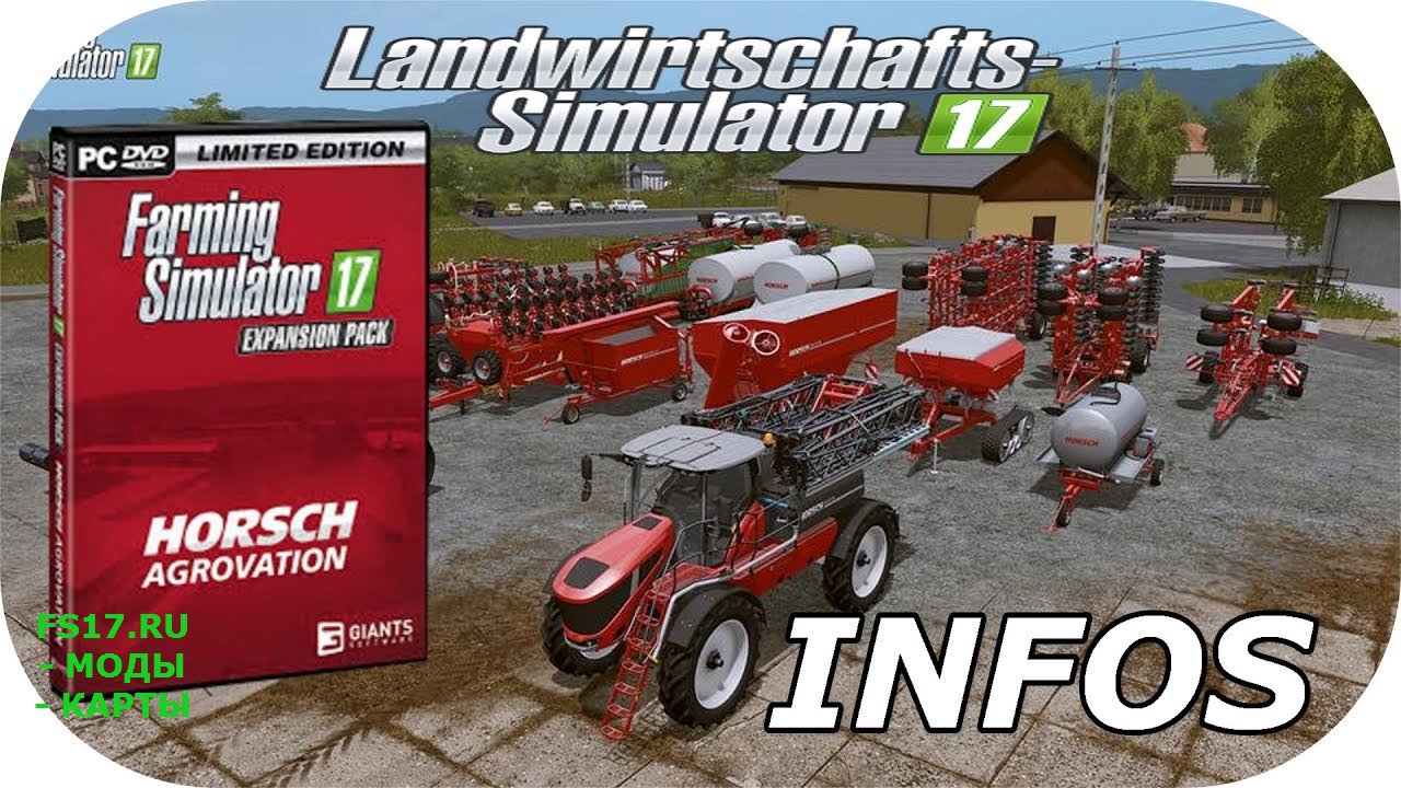 Пак HORSCH EXKLUSIVE ADD-ON ДЛЯ FARMING SIMULATOR 17 » Farming Simulator -  игра Фермер Симулятор