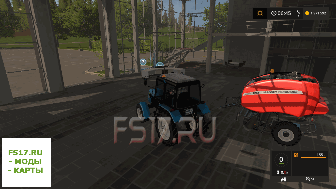 Тюкопресс MASSEY FERGUSON RB 2125F V1.1 для Farming Simulator 2017