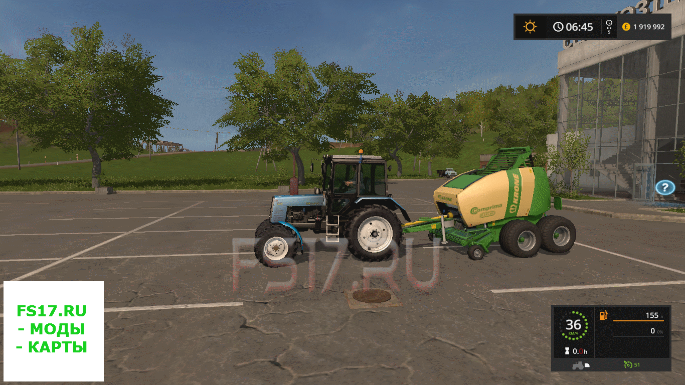 Тюкопресс Krone Comprima F155 Xc V1000 для Farming Simulator 2017 Farming Simulator игра 5360