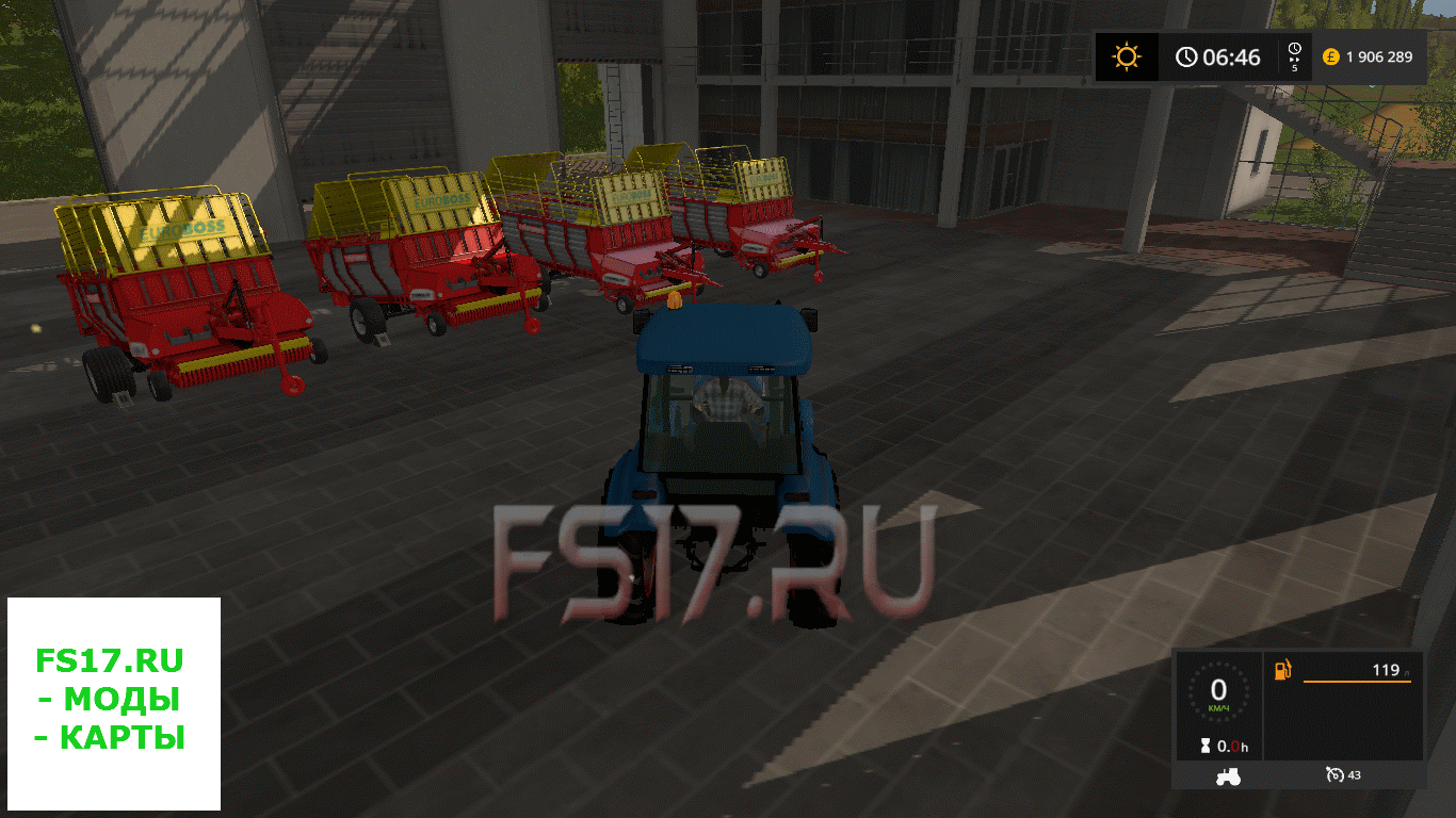 Пак прицепов подборщиков POTTINGER EUROBOSS 250T/290T V1.0 для Farming Simulator 2017