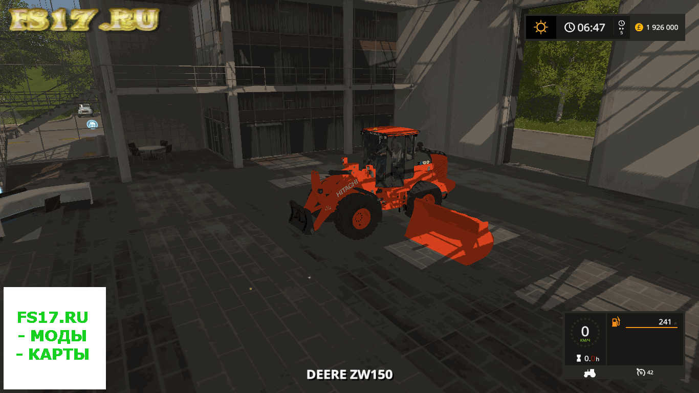 Погрузчик HITACHI ZW150 V1.1 для Farming Simulator 2017