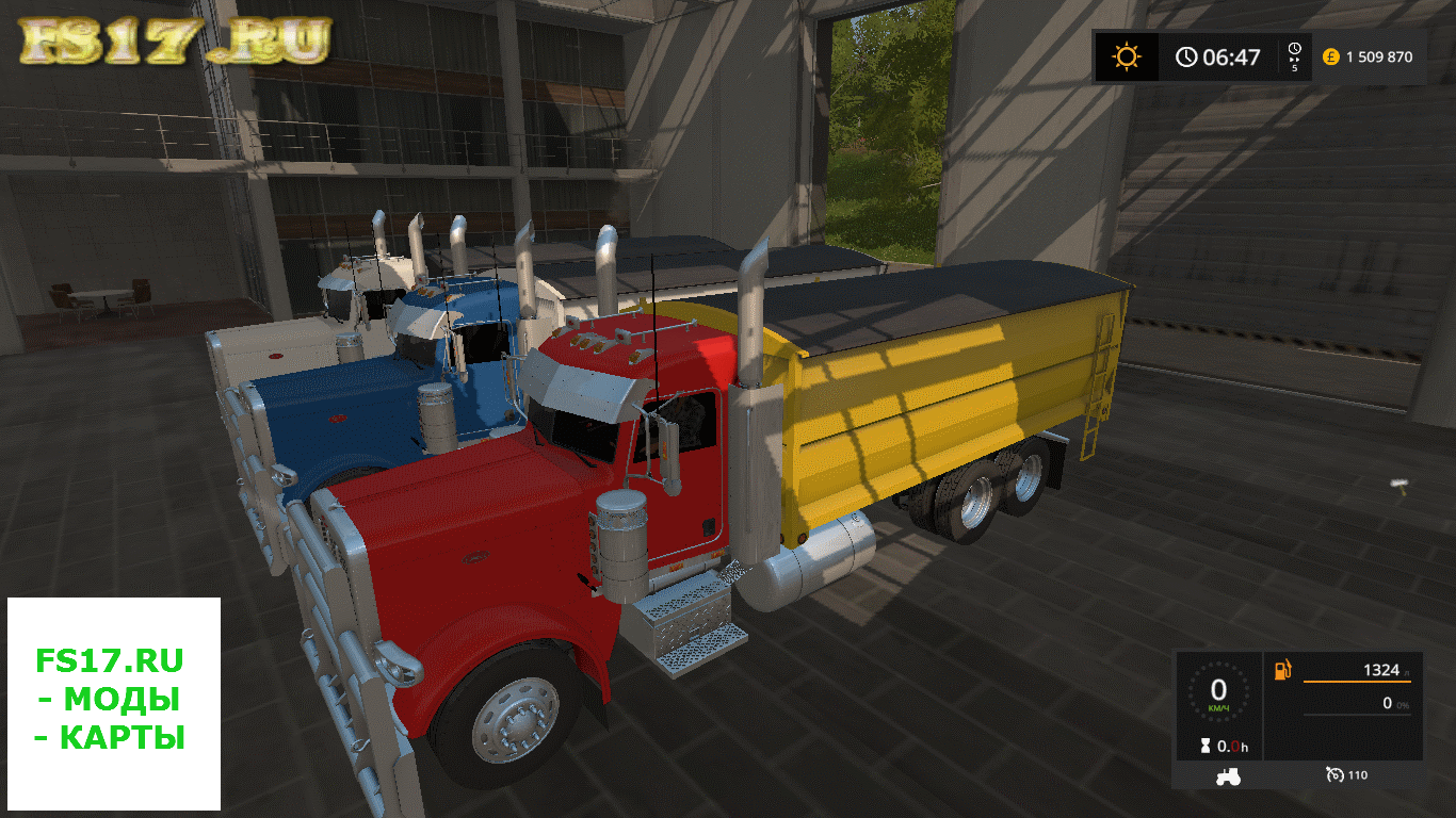 Грузовик MODIFIED PETERBILT 389 GRAIN TRUCK V1.0 для Farming Simulator 2017
