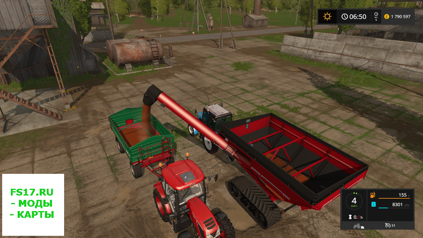 Прицеп перегрузчик Brent V800 Grain Cart V11 для Farming Simulator 2017 Farming Simulator 6304