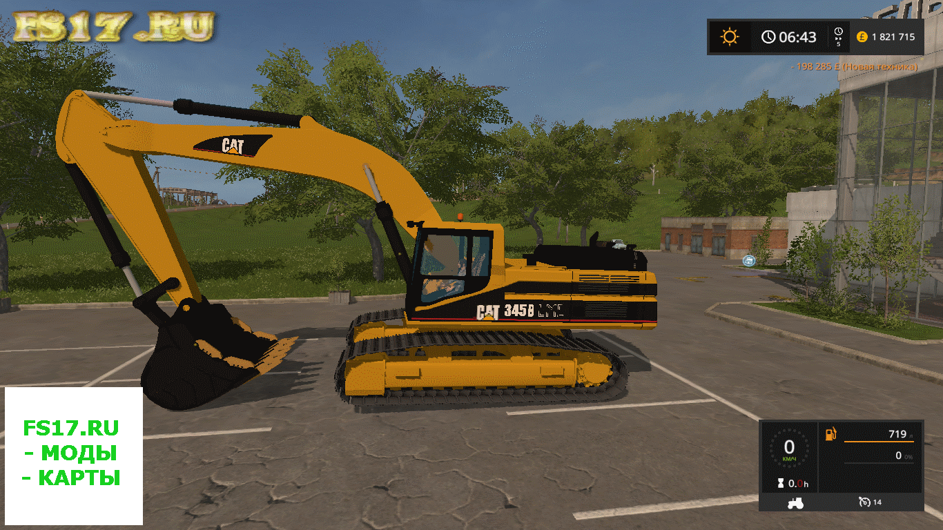 Экскаватор CAT 345B EXCAVATOR V1.0 для Farming Simulator 2017 » Farming  Simulator - игра Фермер Симулятор