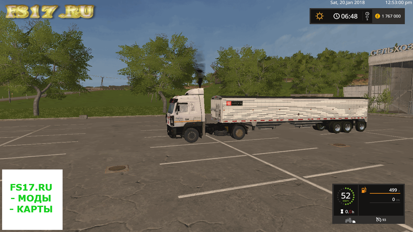 Полуприцеп WILSON BELLY DUMP TAG AXLE 50 GRAIN TRAILER V1.2 для Farming Simulator 2017