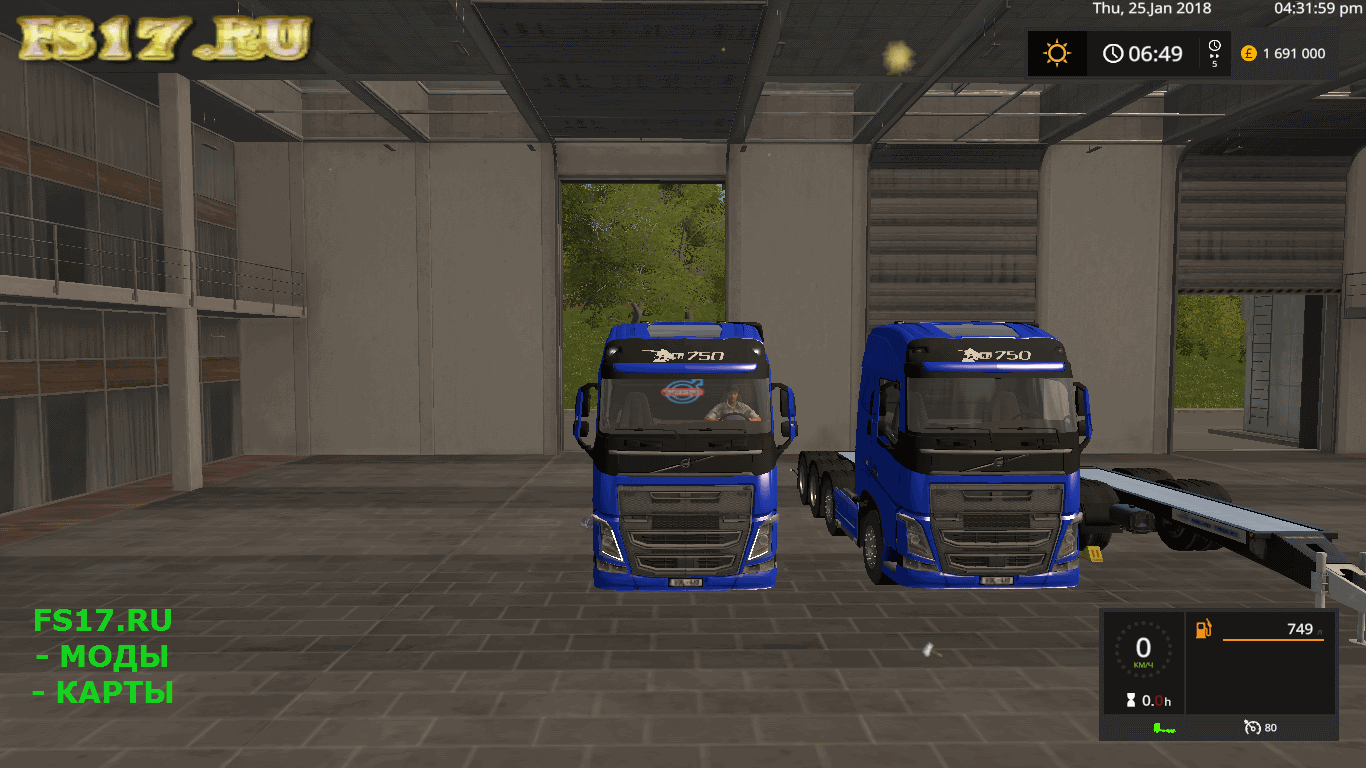 Пак VOLVO FH16 750 AR/FRAME PACK V2.0 для Farming Simulator 2017