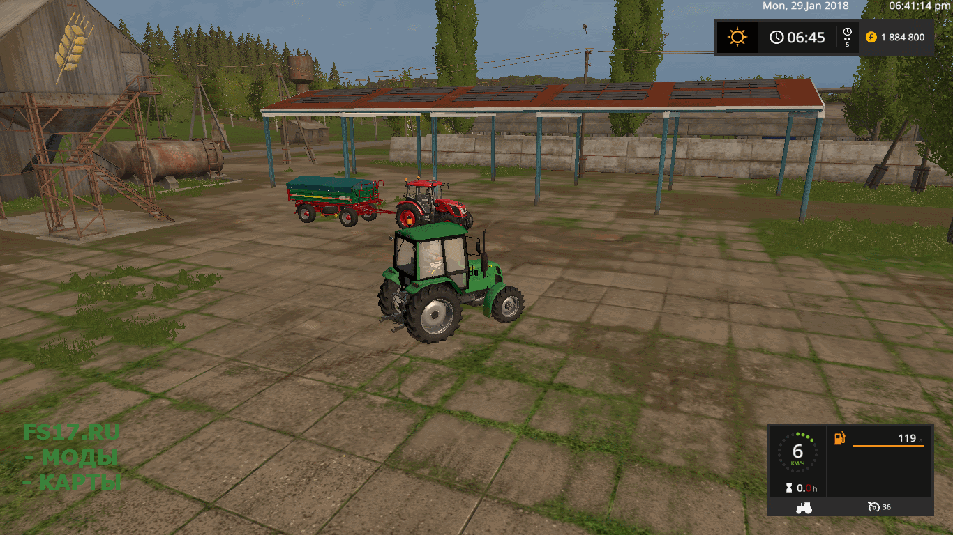 Навес VEHICLE SHELTER WITH SOLAR SYSTEM V1.0 для Farming Simulator 2017