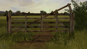 Объект GE A WOODEN GATE TO USE ON MAPS V1.0 для Farming Simulator 2017