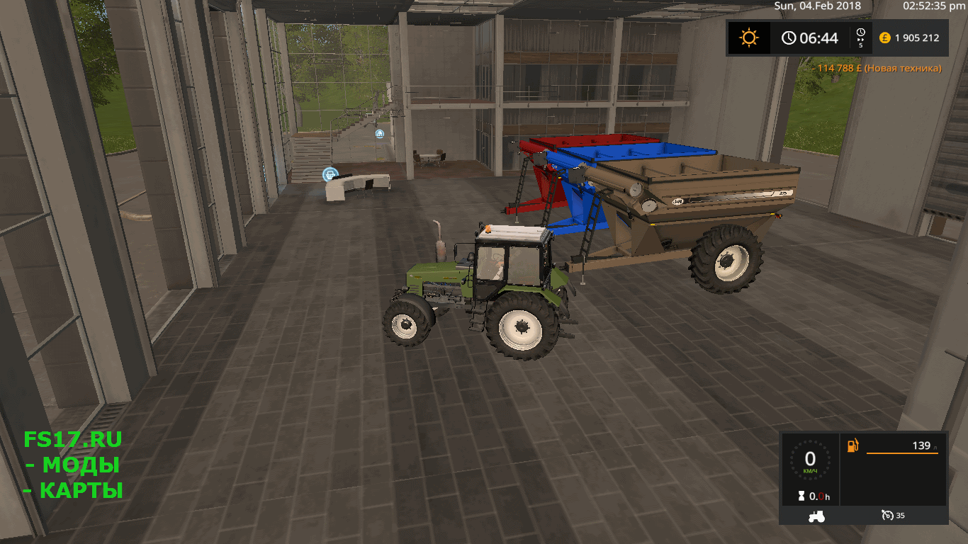 Прицеп перегрузчик JM 875 Grain Cart v 1.0 для Farming Simulator 2017
