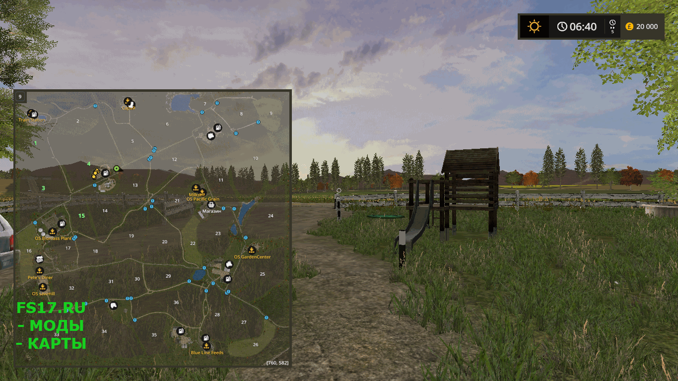 Карта OREGON SPRINGS 17 V1.0.0.0 для Farming Simulator 2017