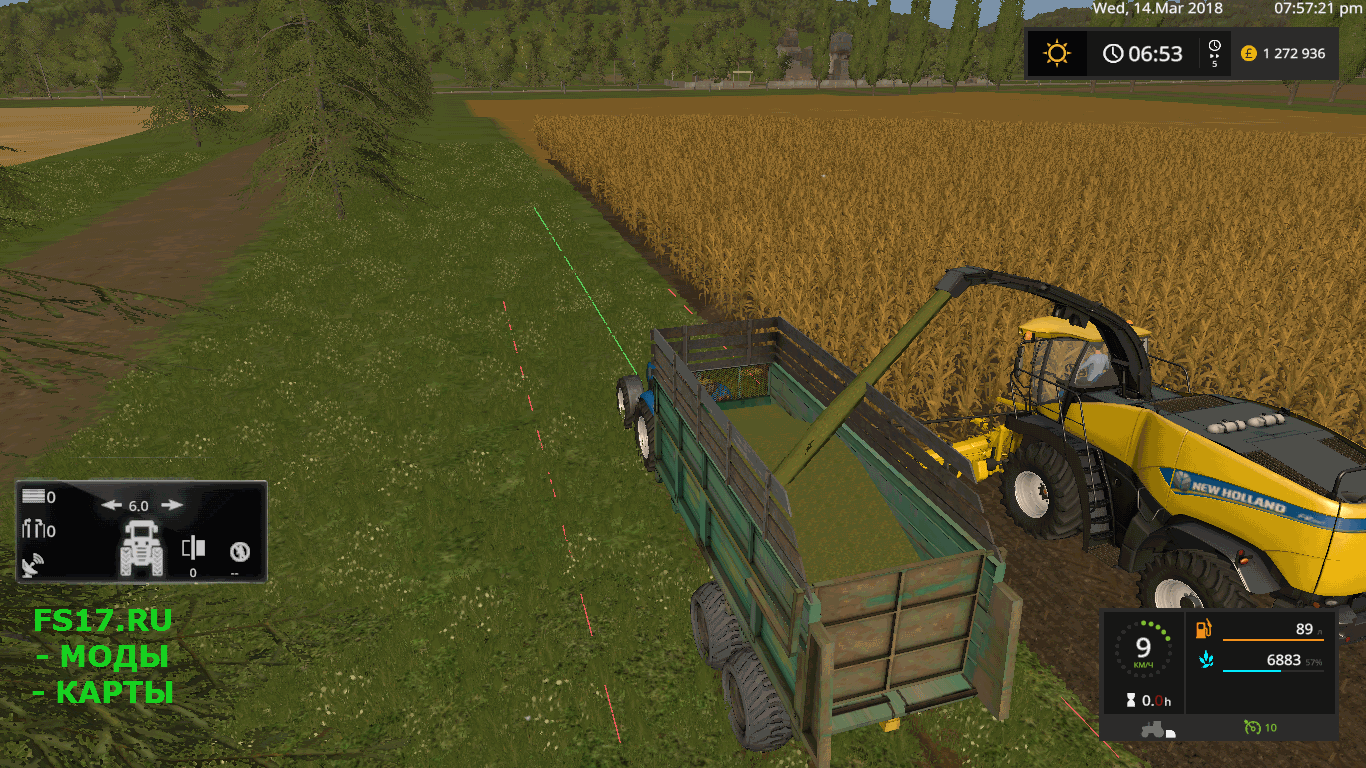 Силосный прицеп МТУ18С v 1.1 для Farming Simulator 2017