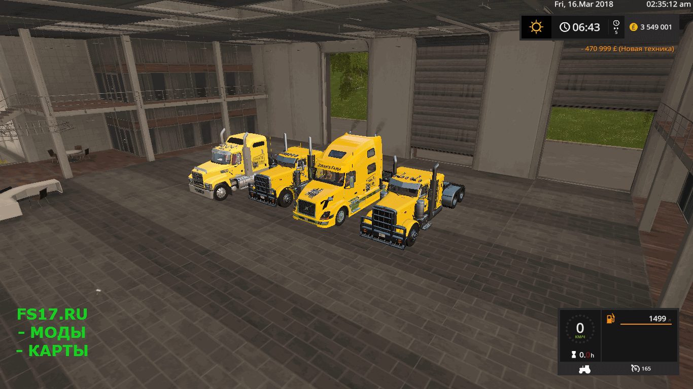Пак тягачей USA TRUCK PACK V1.0 для Farming Simulator 2017