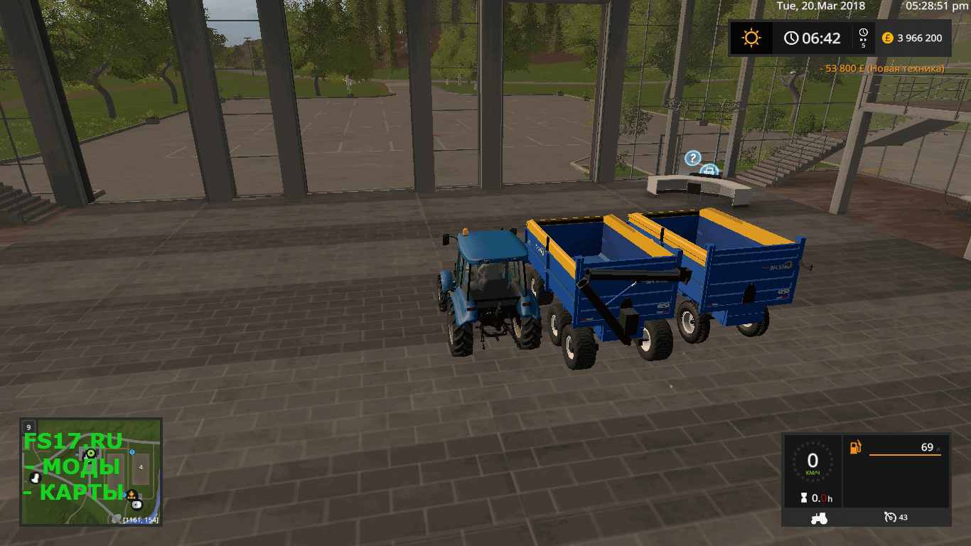 Прицеп INDUSTRIAL BECKER CAMH 12000 V1.1 для Farming Simulator 2017