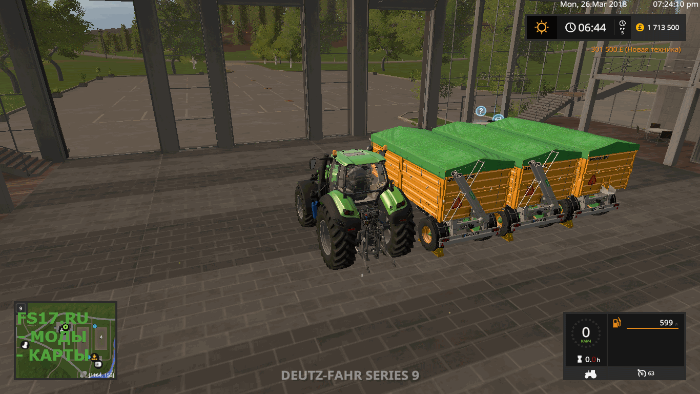 Прицеп JOSKIN TETRA CAP 5025 19DR160 V1.0 для Farming Simulator 2017