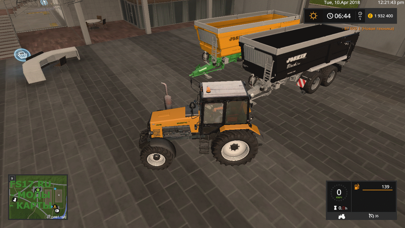 Прицеп JOSKIN TRANS SPACE 7000 V1.0.0 для Farming Simulator 2017