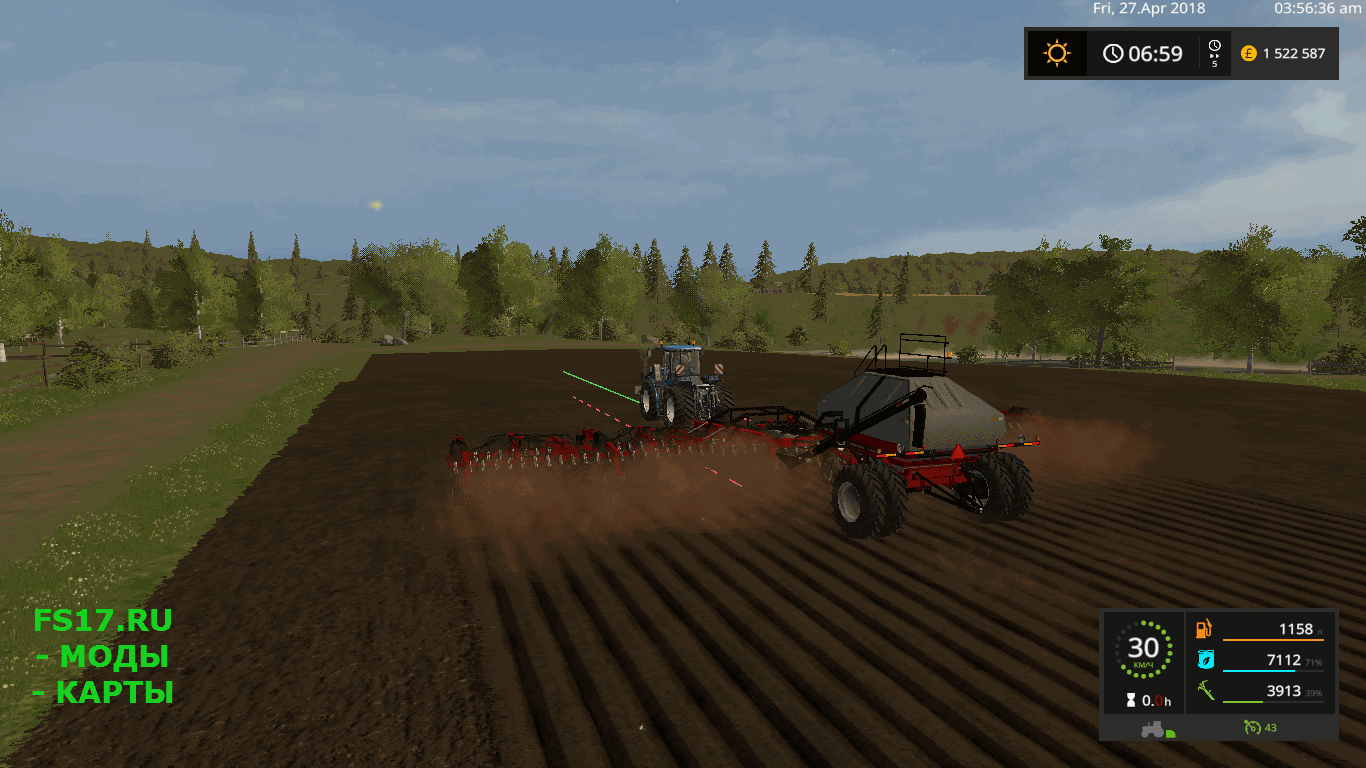 Сеялка Caseih Seeder 22m V10 для Farming Simulator 2017 Farming Simulator игра Фермер Симулятор 5749