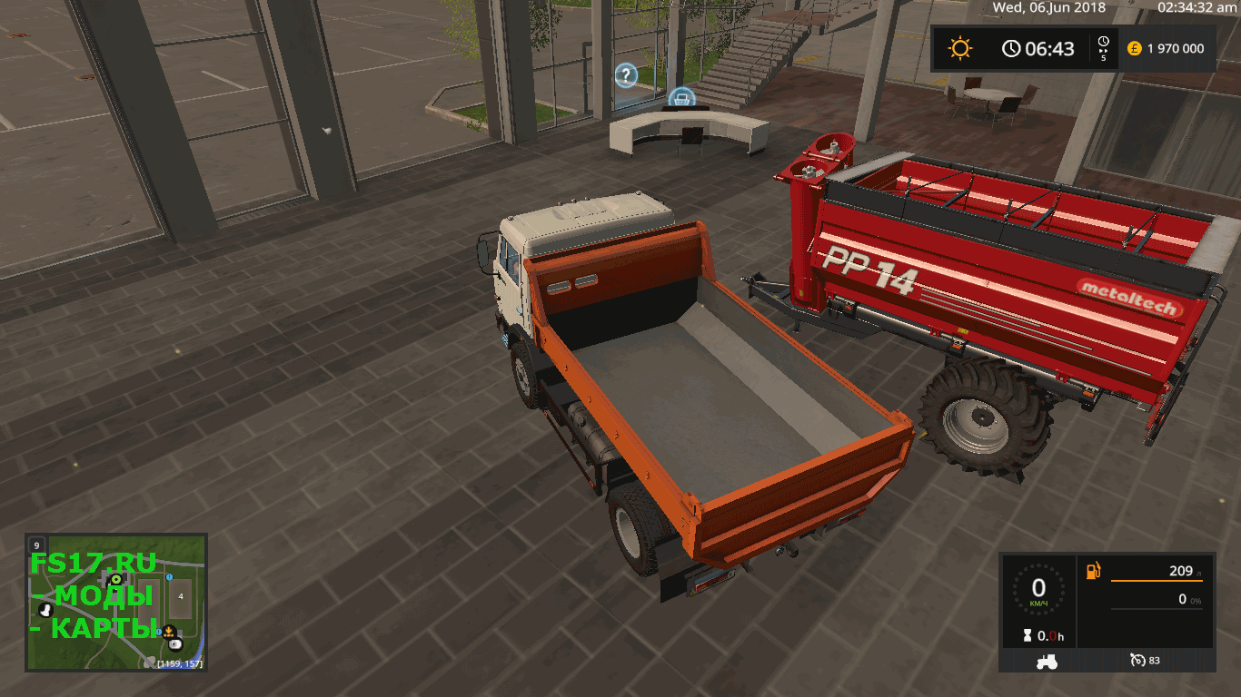 Прицеп перегрузчик METALTECH PP 14 V1.0.0.0 для Farming Simulator 2017