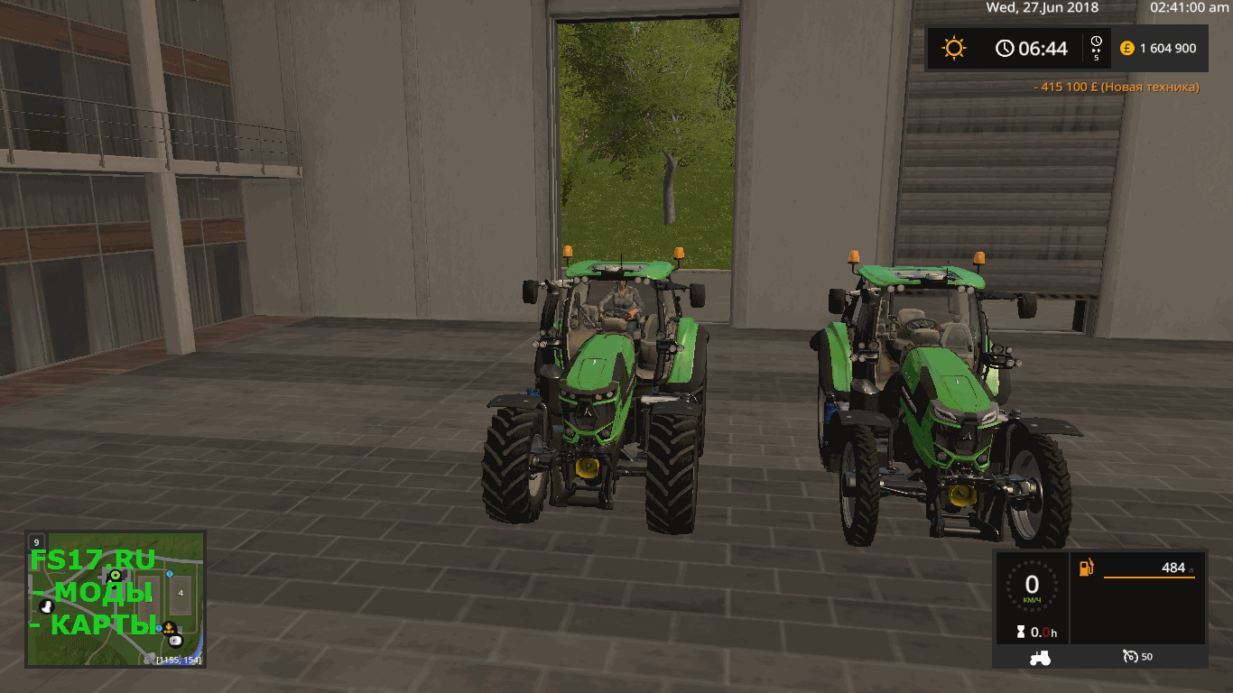 Трактор DEUTZ FAHR 6TTV V1.1 для Farming Simulator 2017