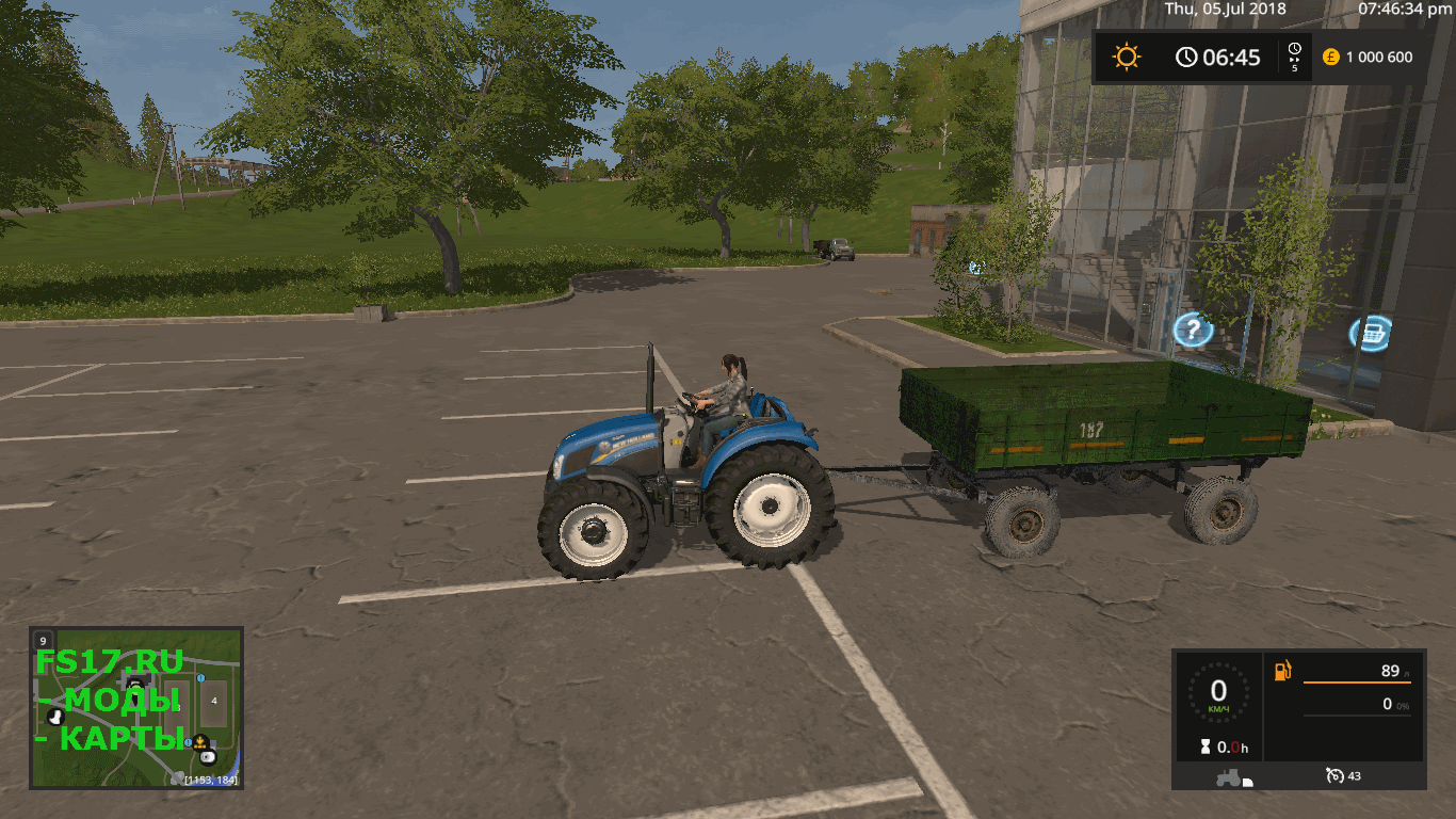 Прицеп 2 ПТС 4 v 1.1 для Farming Simulator 2017
