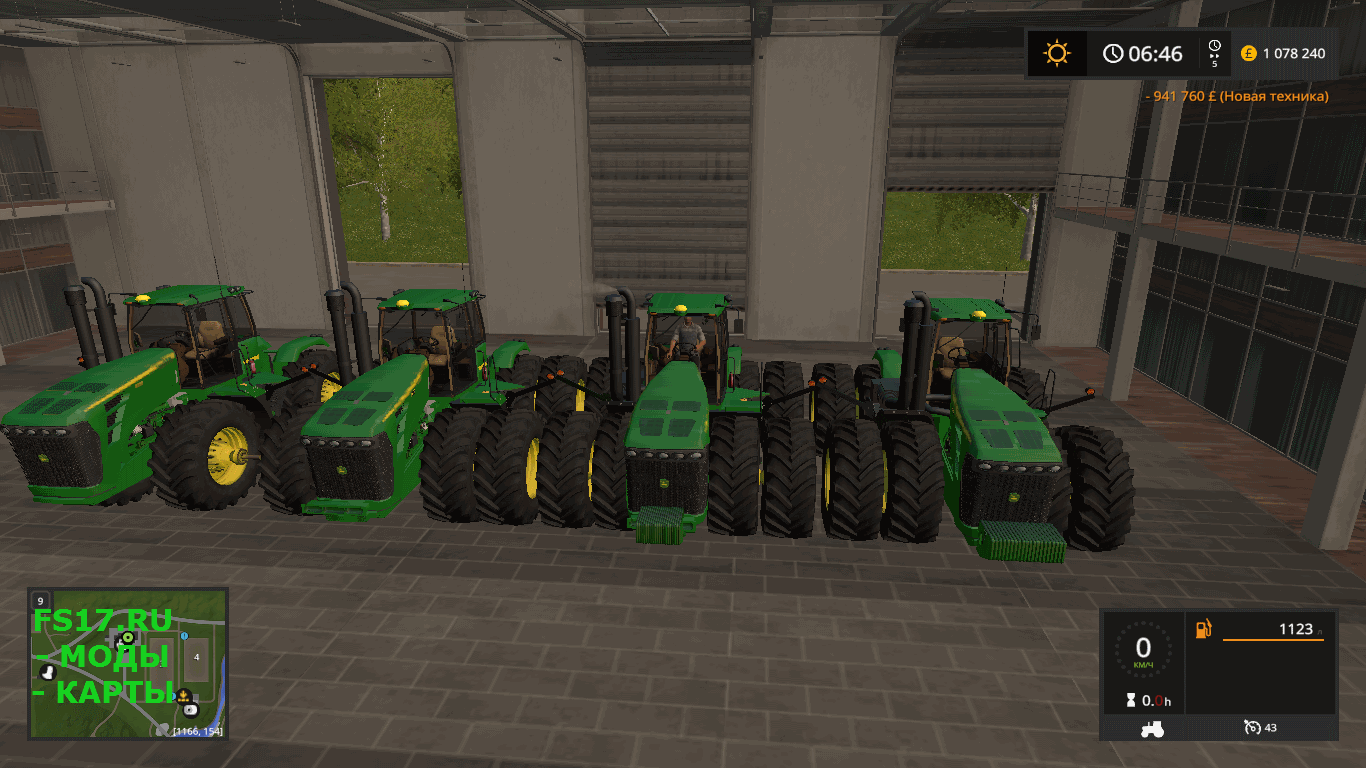 Трактор JD 9X30 SERIES BESTVERSIONEVER V3.1 для Farming Simulator 2017