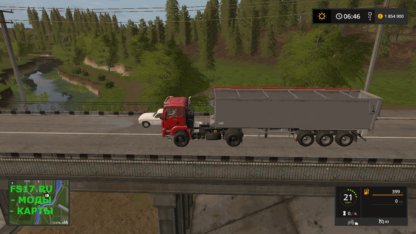 Полуприцеп Kroeger SRB35 v 1.1 для Farming Simulator 2017
