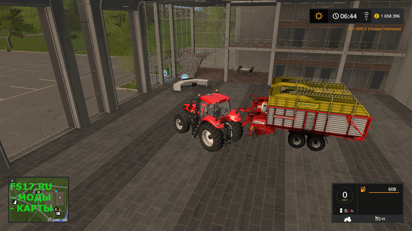 Прицеп подборщик POTTINGER EUROPROFI 5000 V1.0 для Farming Simulator 2017