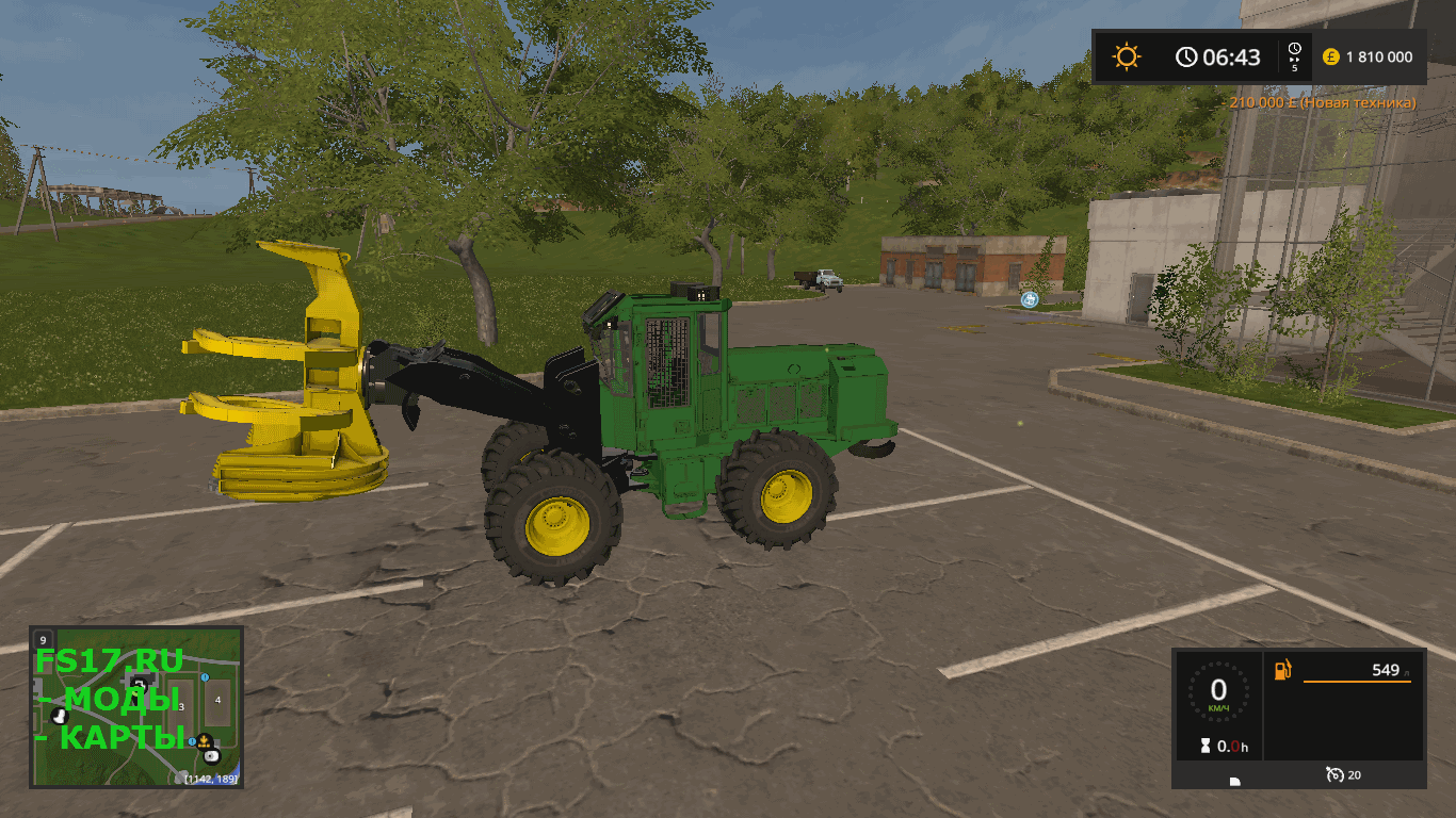 Лесоповальный трактор WHEELED FELLER BUNCHER V1.0 для Farming Simulator 2017