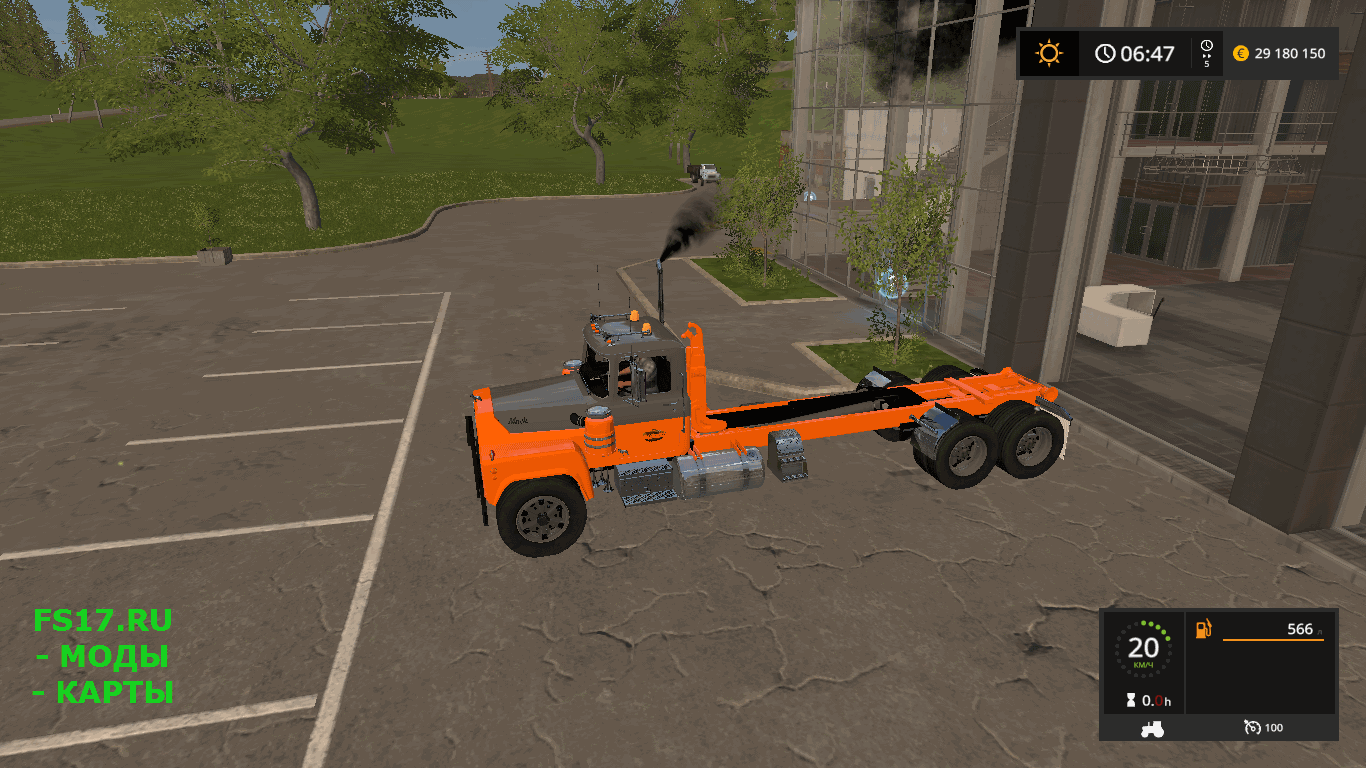 Грузовик с крюковым захватом MACKHOOK V2.0 для Farming Simulator 2017