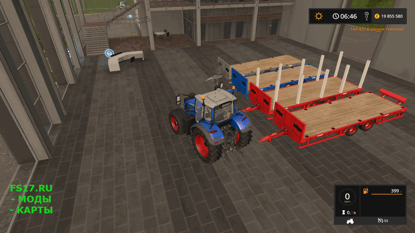 Прицеп HERBST 24FT FLAT BED TRAILER V1.0.0.0 для Farming Simulator 2017