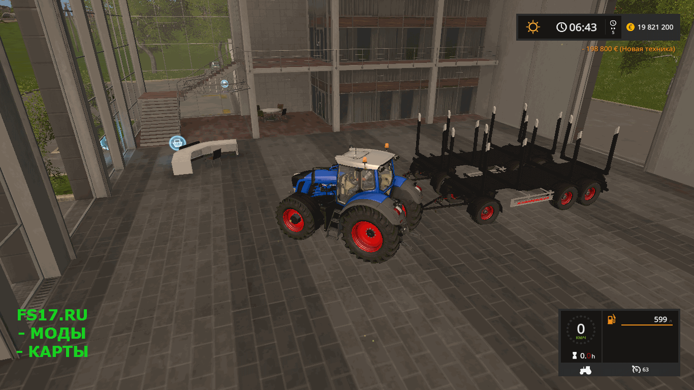 Прицеп SCHWARZMULLER 3 ACHSER RUNGENANHANGER V1.0 для Farming Simulator 2017