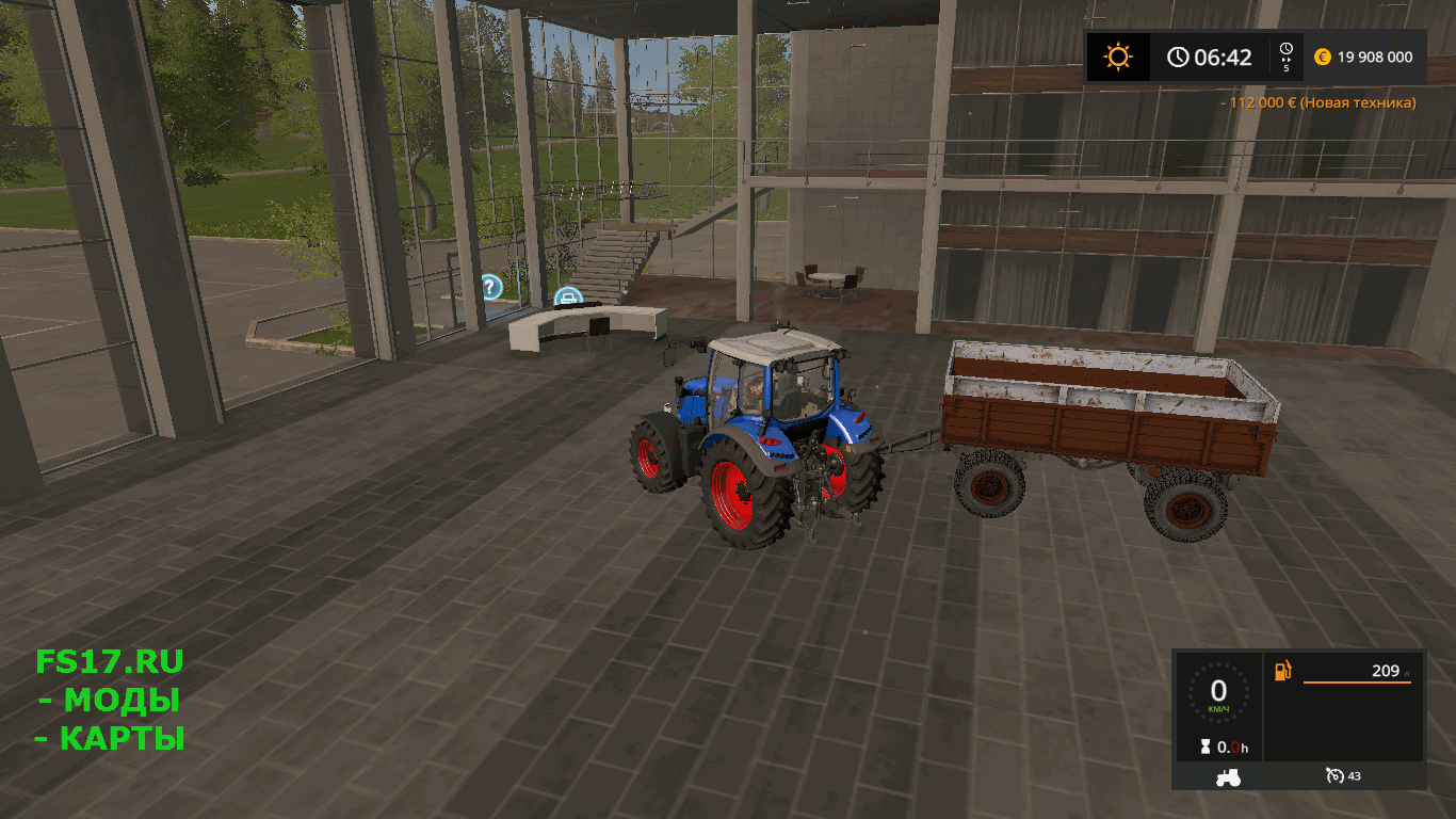 Прицеп ПТС 6 v 1.1 для Farming Simulator 2017
