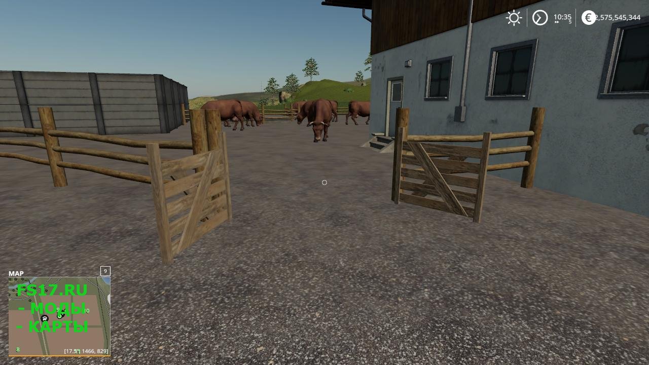 Коровник PLACEABLE SMALL COW YARD V1.0 для Farming Simulator 2019