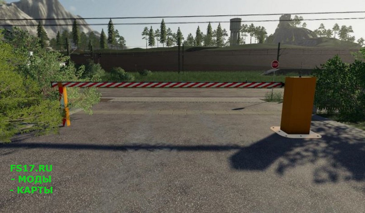 Покупаемый шлагбаум Automatic barrier placeable v 1.0 для Farming Simulator 2019