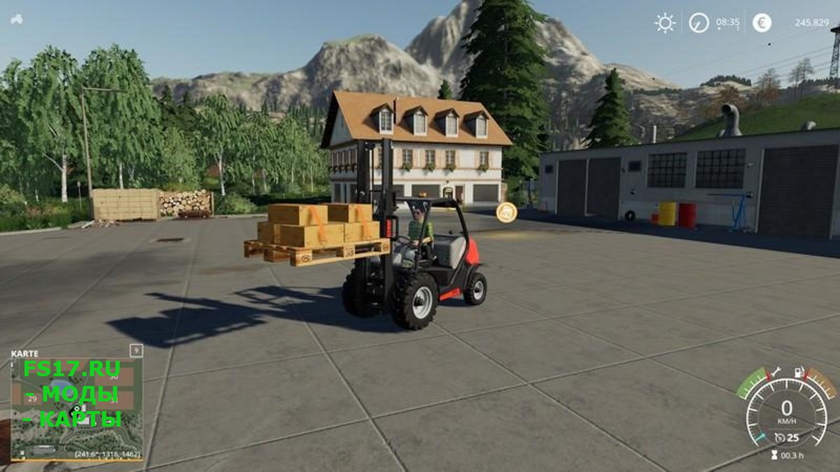 Поддон EUROPOOLPALLET WITH TENSION BELTS V1.0 для Farming Simulator 2019