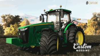 Трактор John Deere 8RT v 1.0 для Farming Simulator 2019
