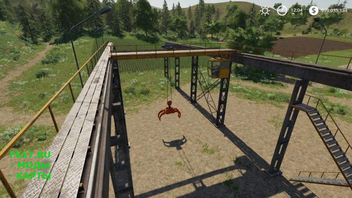 Кран Working Rail Crane v 1.2 FIXED для Farming Simulator 2019
