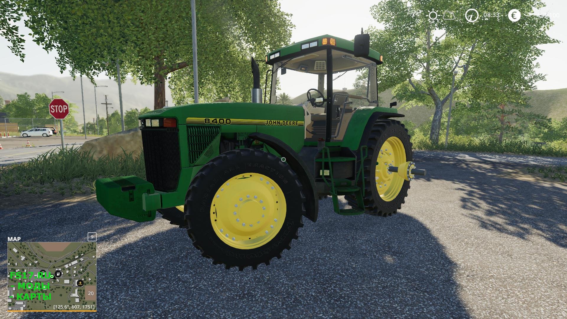 Трактор JOHN DEERE 8400 V1.1.0.0 для Farming Simulator 2019