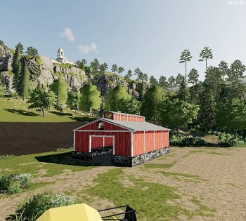 Сарай SMALL OPEN ENDED STORAGE BARN V1.0 для Farming Simulator 2019