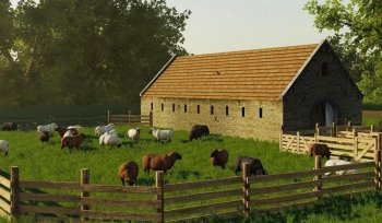 Овчарня OLD BUILDING SHEEP PLACEABLE V1.0 для Farming Simulator 2019